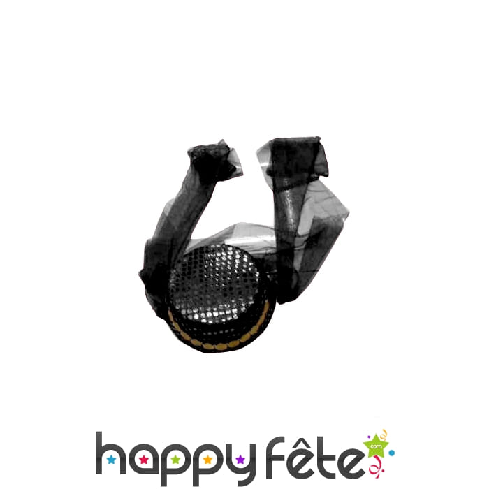 Coiffe orientale noir à paillettes