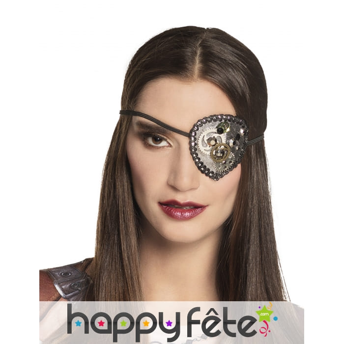 Cache oeil pirate steampunk pour femme