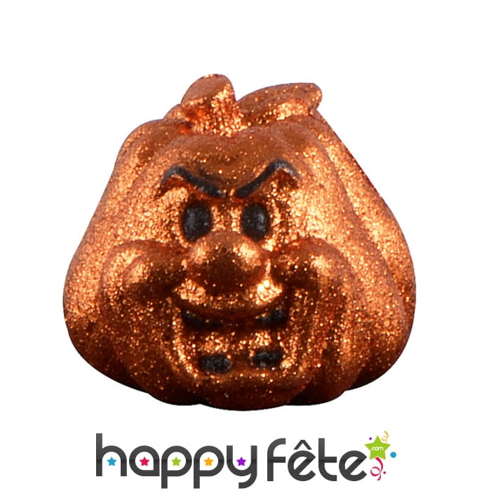 Citrouille orange pailletée décorative