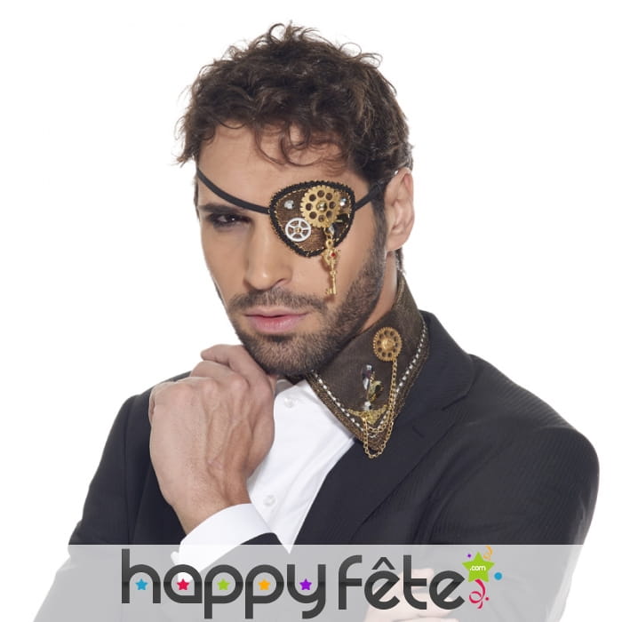 Cache oeil steampunk décoré