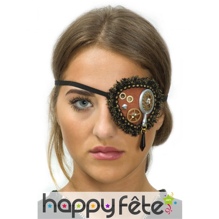 Cache oeil Steampunk et dentelles