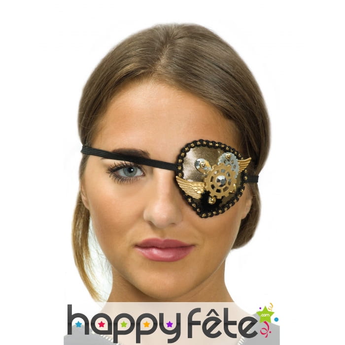 Cache oeil Steampunk or noir