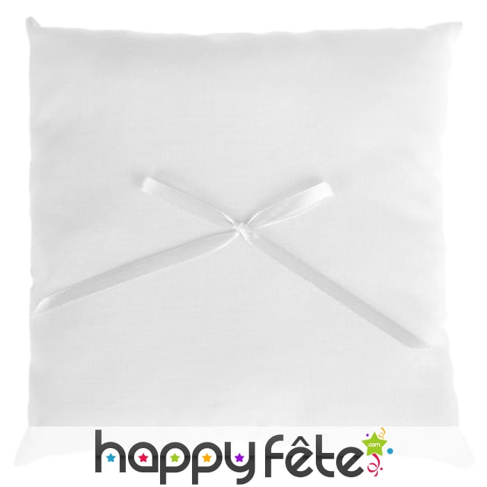 Coussin porte alliance blanc uni