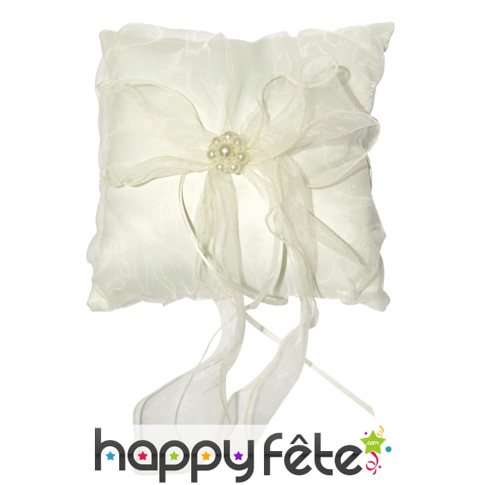 Coussin porte alliances, couleur ivoire