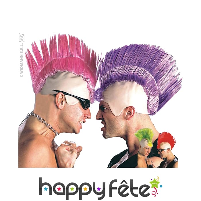 Crâne punk avec crête