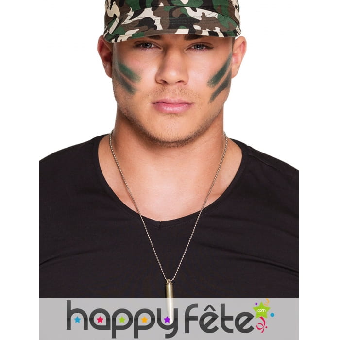 Collier pendentif balle de fusil