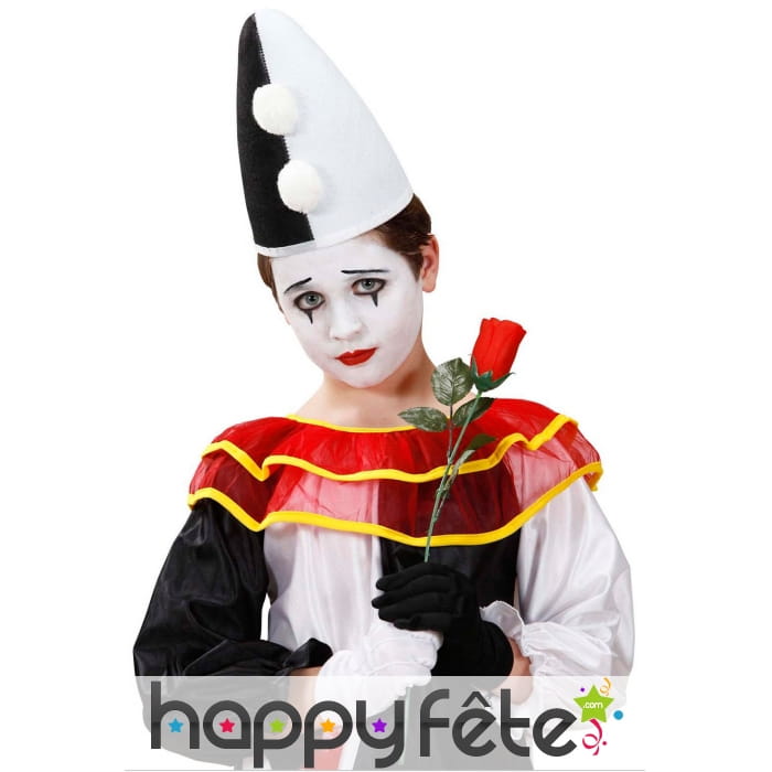 Chapeau pointu de Pierrot pour enfant