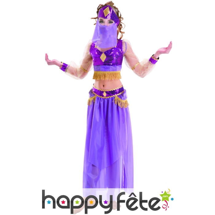 Costume petite danseuse du ventre violette