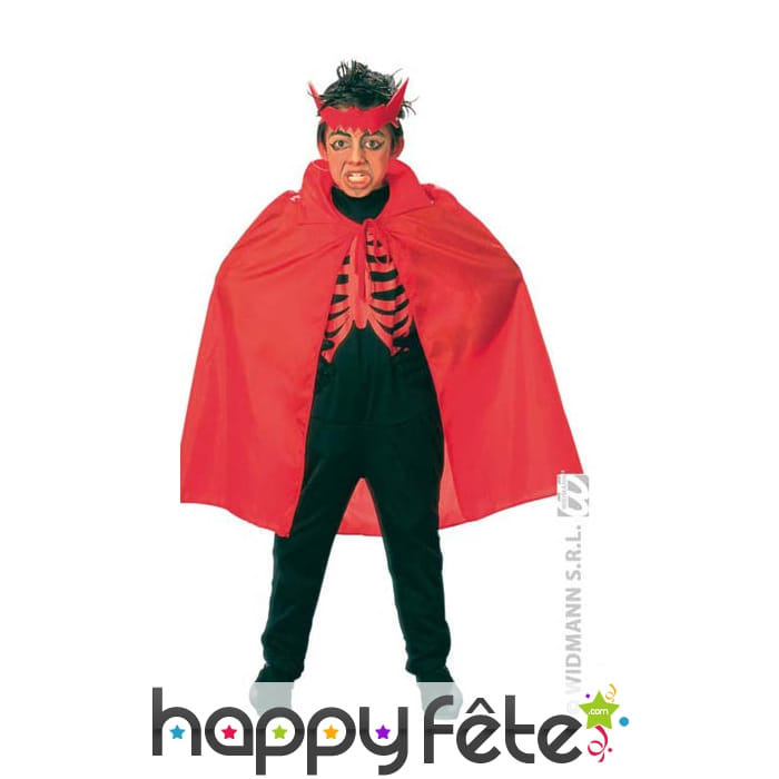 Cape pour enfant de couleur rouge en nylon