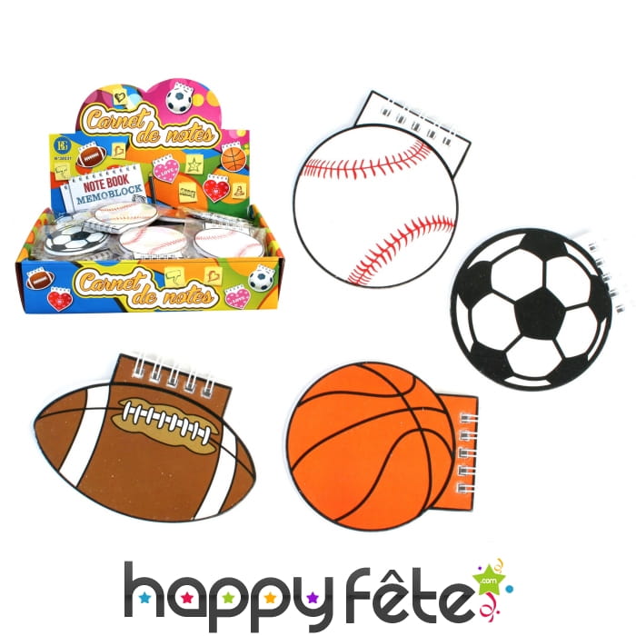 Carnet papier en forme de ballon