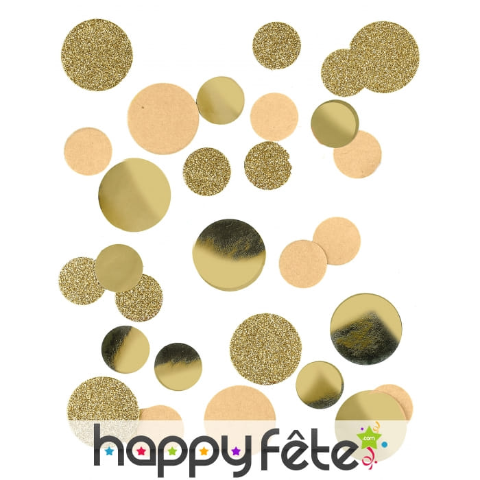 Confettis pailletés et dorés en papier kraft 30g