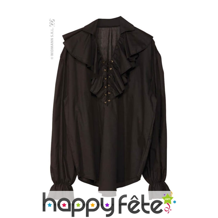 Chemise pirate homme noire