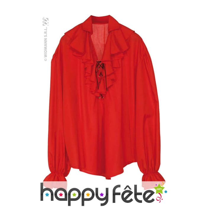 Chemise pirate homme rouge