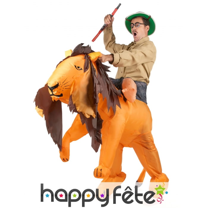 Costume Porte Moi gonflable de lion adulte