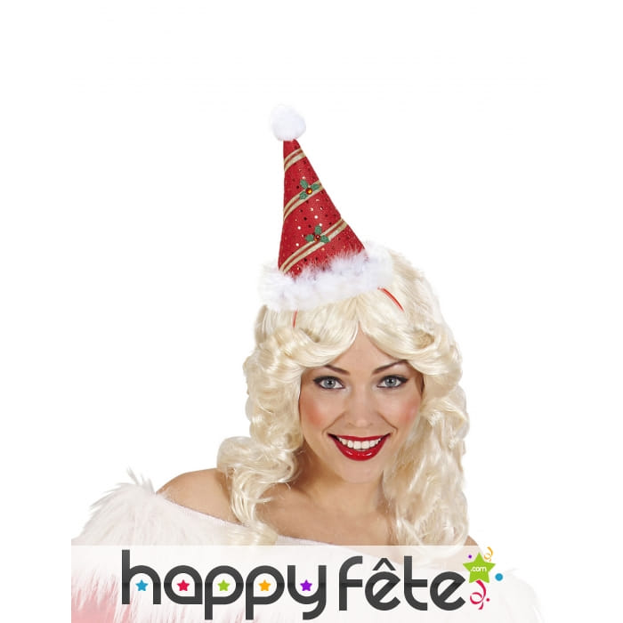Chapeau pointu rouge de Noël