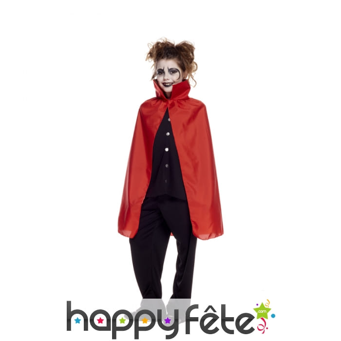 Cape rouge avec col pour enfant