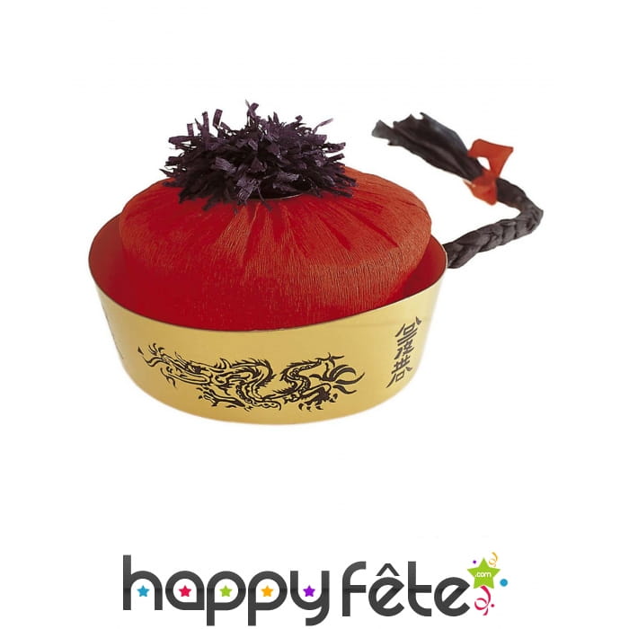 Chapeau rouge asiatique pour enfant