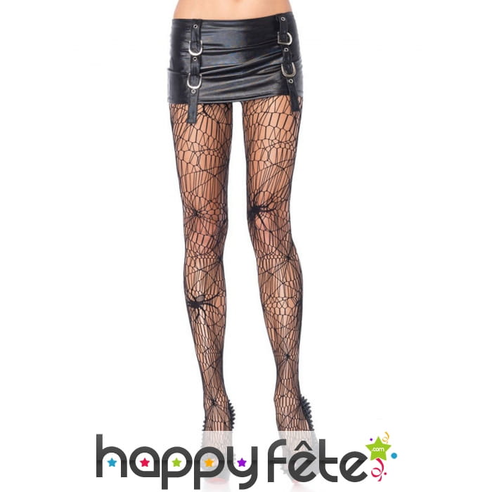 Collants résilles araignée