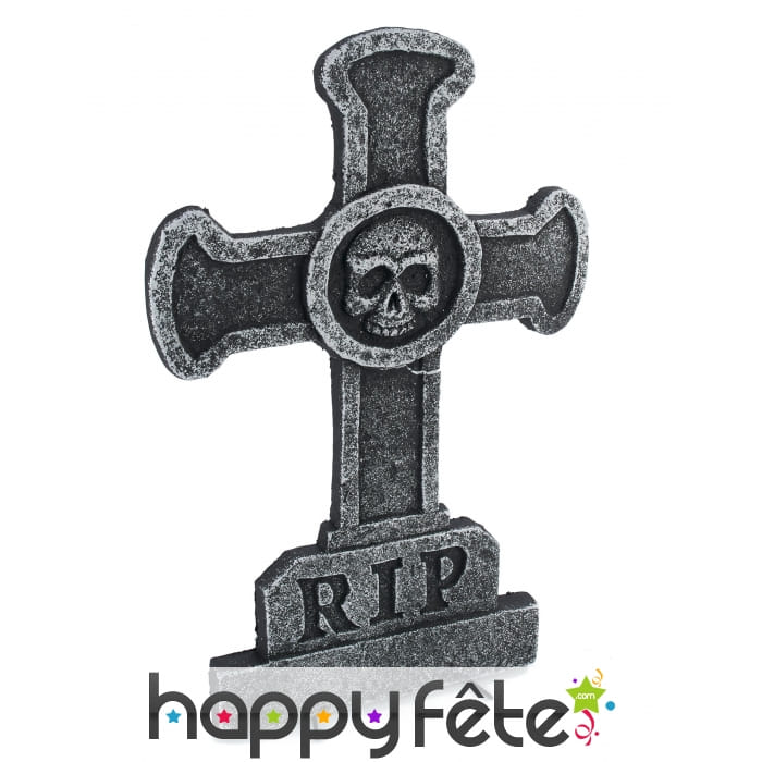Croix rip avec crâne de 58cm