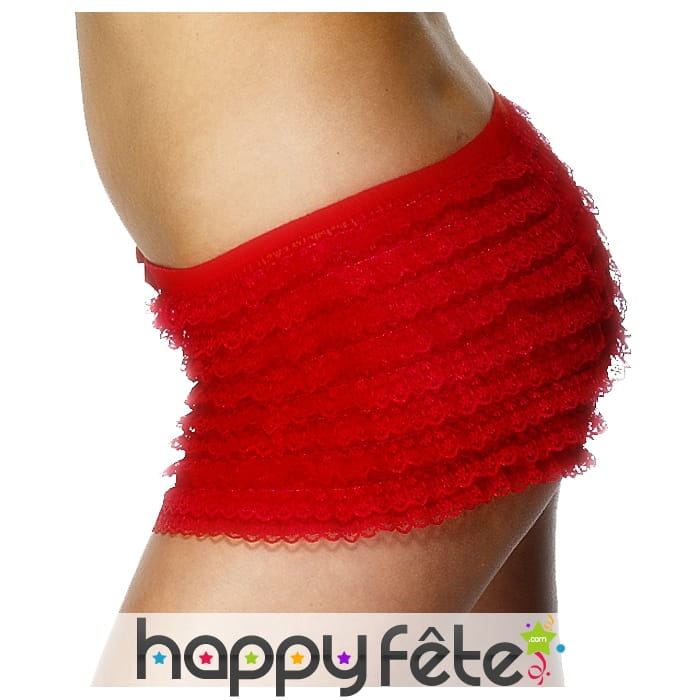 Culotte rouge avec froufrou de taille standard