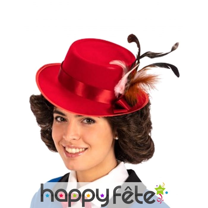 Chapeau rouge de gouvernante anglaise