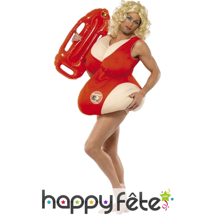 Costume rembourré de sauveteuse rouge