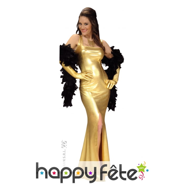 Costume robe de cocktail dorée