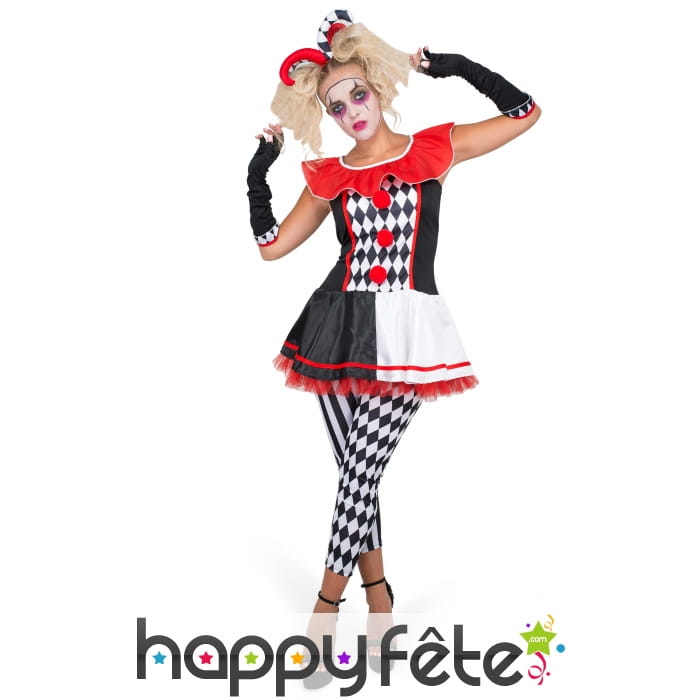 Costume robe de fou du roi pour femme