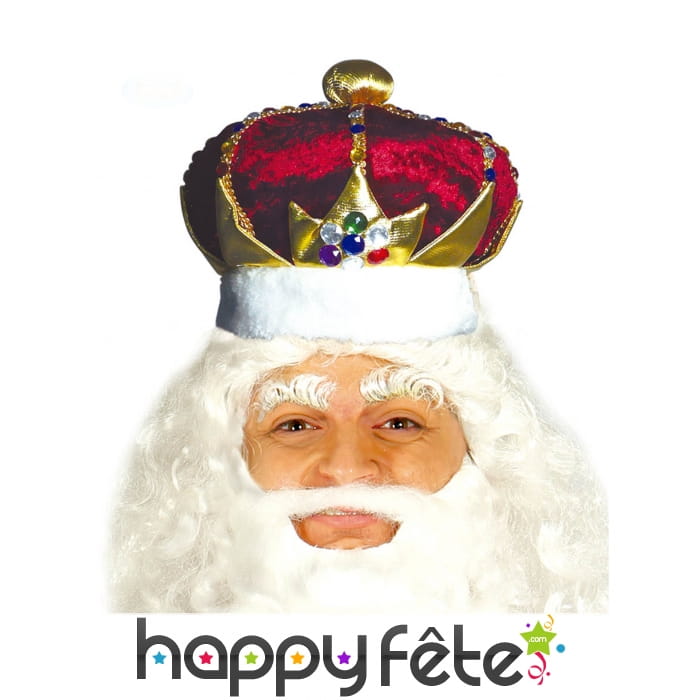 Couronne rouge de roi médiéval