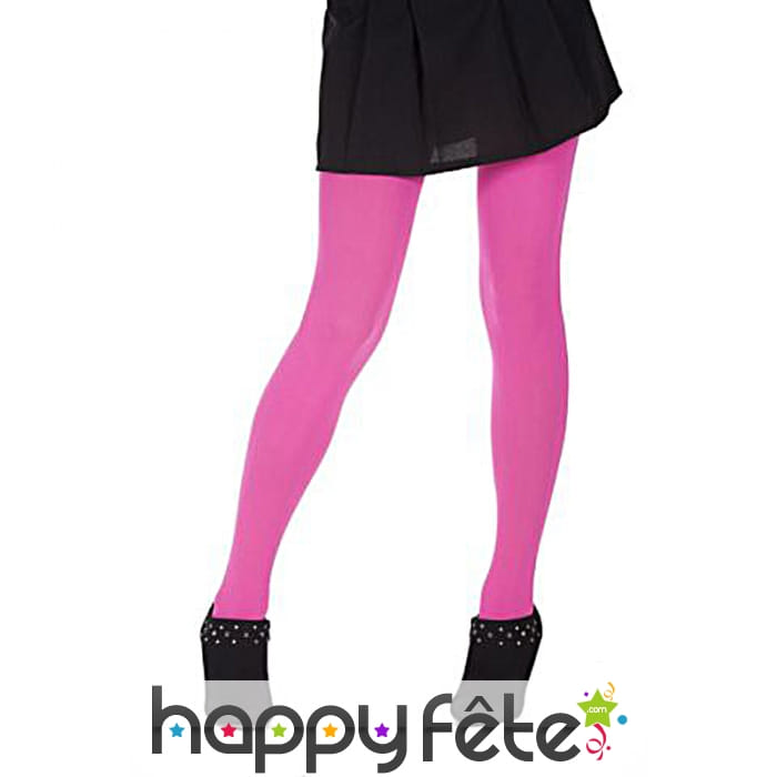 Collants rose fluo 60 deniers