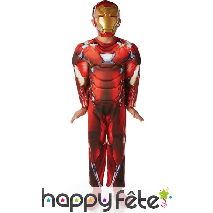 Costume rembourré Iron Man luxe pour enfant
