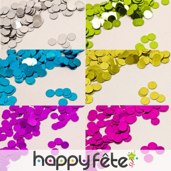 Confettis ronds métalisés de 6mm