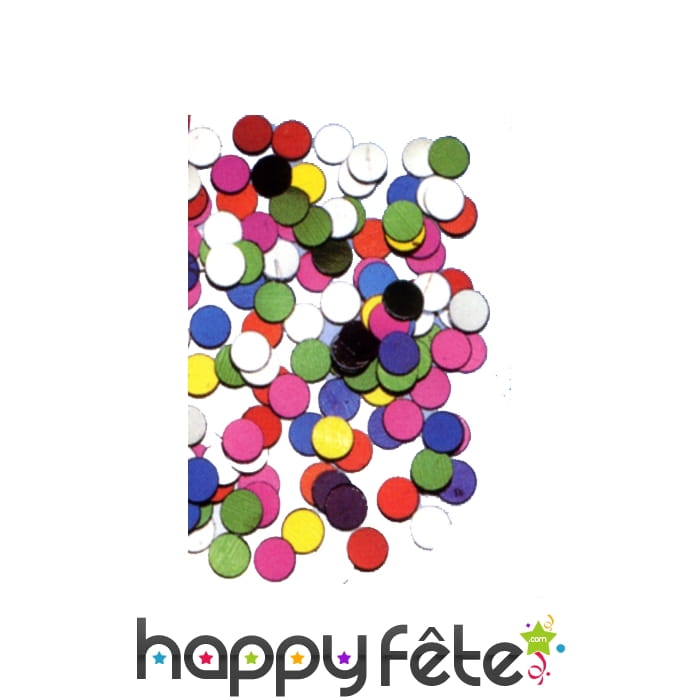 Confettis ronds multicolores