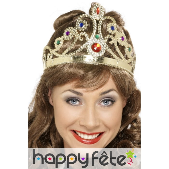 Couronne reine or et pierres