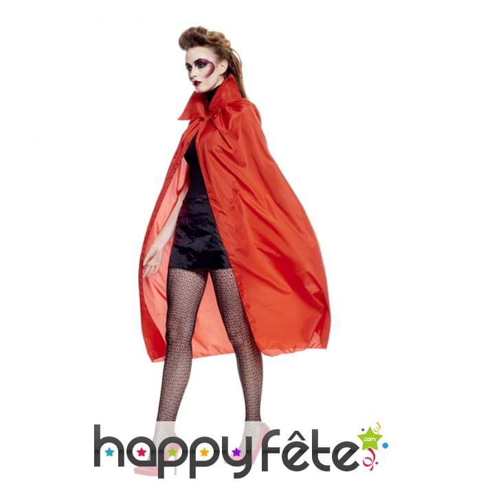 Cape rouge pour adulte avec col