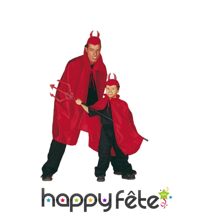 Cape rouge pour enfant, 140cm