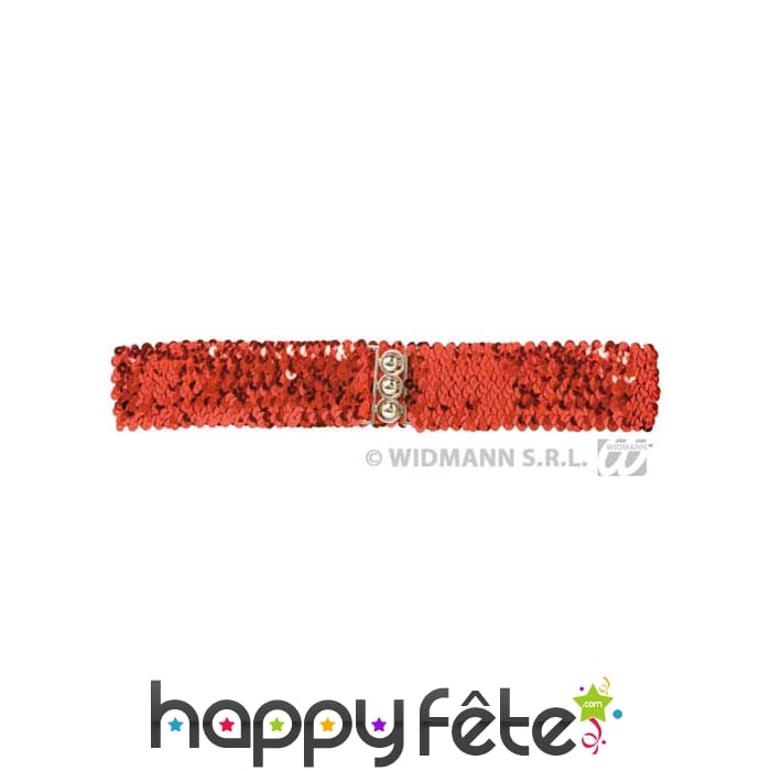 Ceinture rouge, pailletée