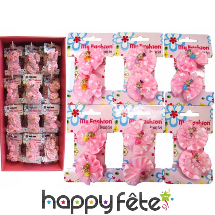 Chouchous rose pour les cheveux