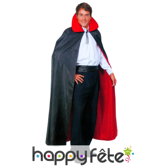 Cape réversibles rouge et noire de vampire