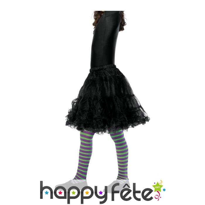 Collants rayés verts et violets pour enfant