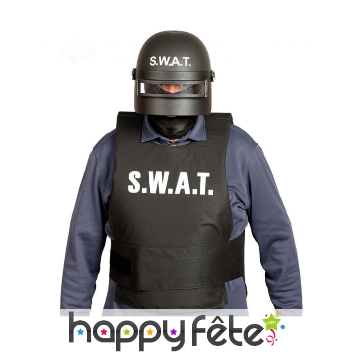 Casque SWAT avec visière pour adulte