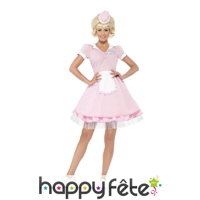 Costume serveuse américaine années 50