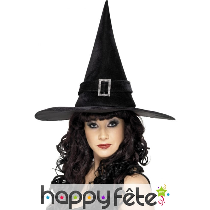 Chapeau sorcière boucle style diamant
