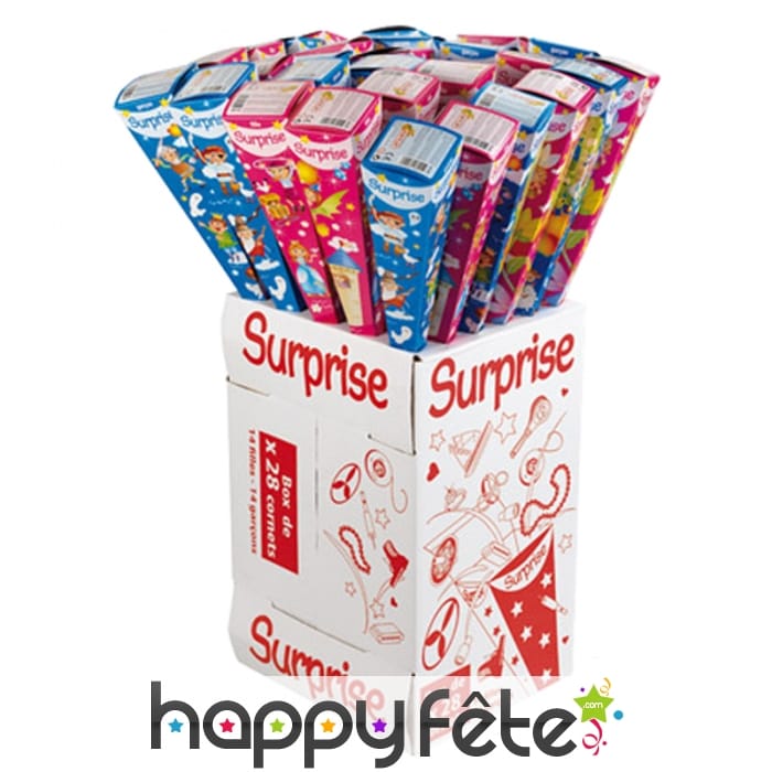 Cornet surprise contenant 4 à 5 jouets