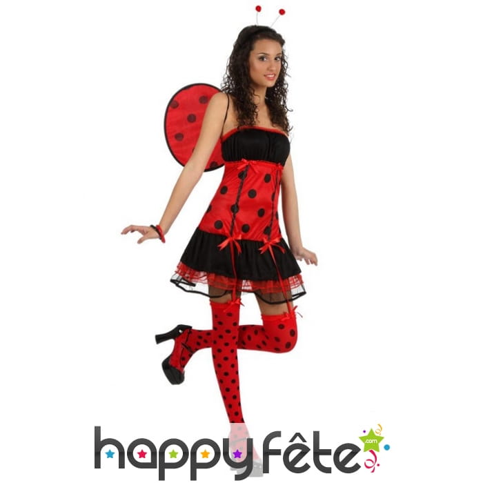 Costume sexy de coccinelle pour femme adulte