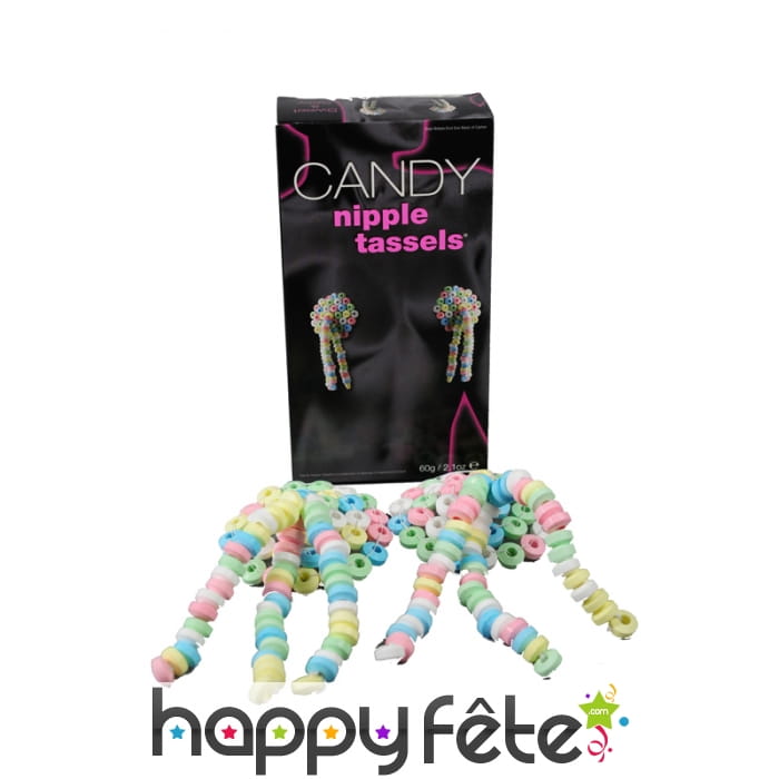 Cache seins en bonbons