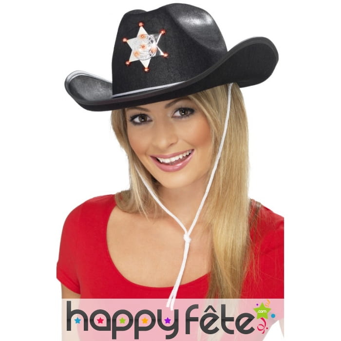 Chapeau shérif étoile lumineuse