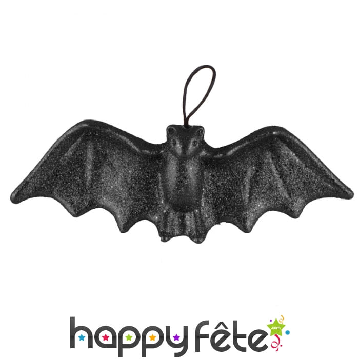 Chauve-souris noire pailletée décorative