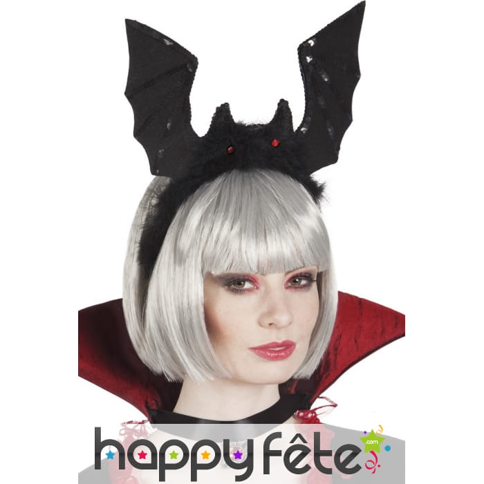 Chauve-souris noire sur serre-tête