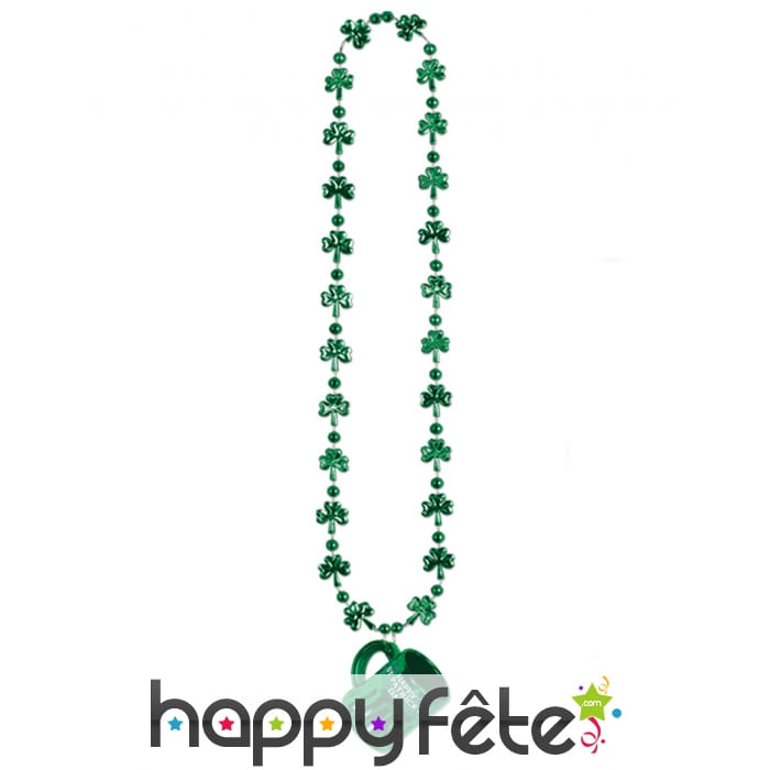 Collier St Patrick avec pendentif Chope de bière